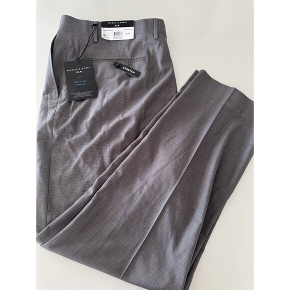 Shaquille O’Neal XLG Gray Plaid Men's Stretch Classic Fit Suit Pants 48W-32L - Picture 10 of 14